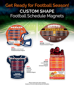 Custom Denver Broncos Football Schedule Magnets, Free Samples